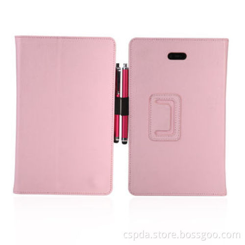 PU Leather Back Stand Cases for Dell Venue 8 Pro, with Pen Slots and Hand Strap